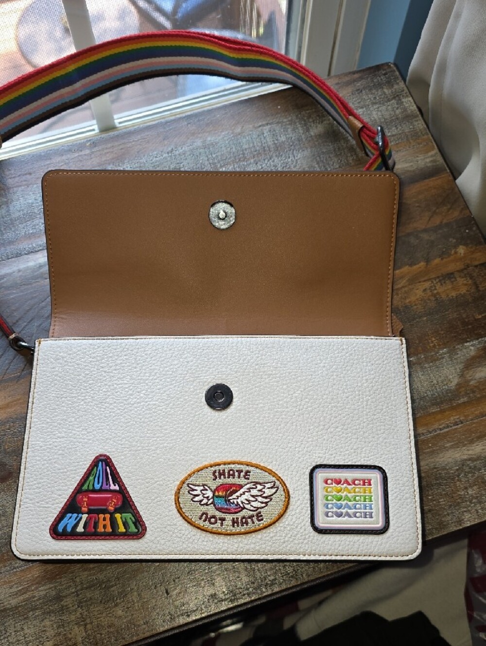 Coach Turner Flap Crossbody With Patches - RARE - Picture 3 of 12
